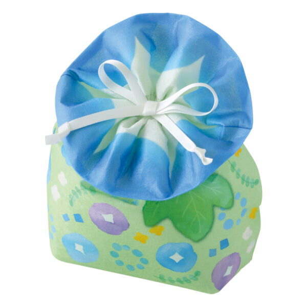 お花巾着　中　空色朝顔かすみ柄ＦＰ