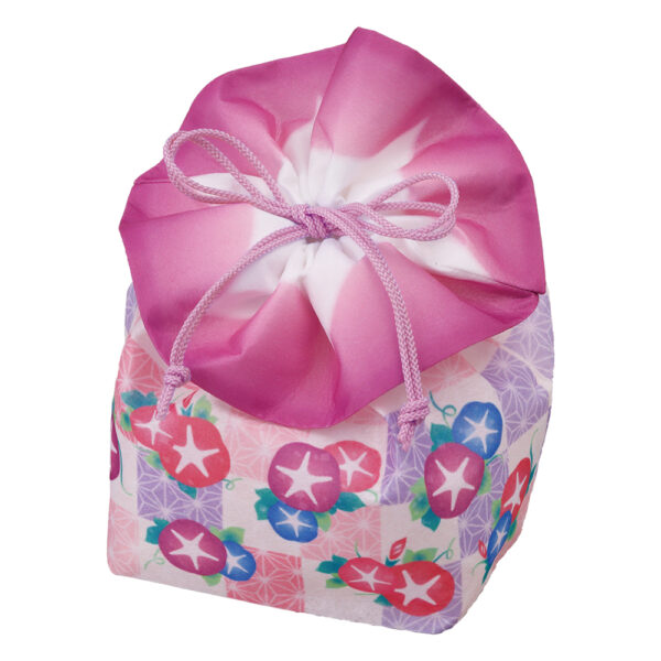 LA494お花巾着　朝顔市松柄ＦＰの画像